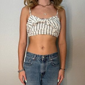 White striped tank top// size M
